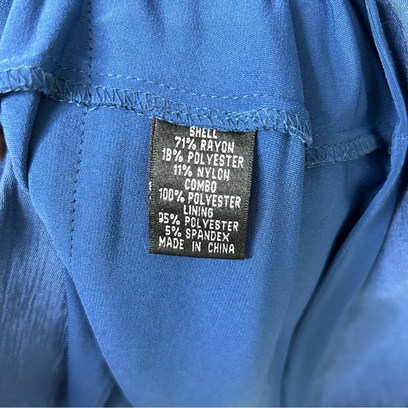 ADRIANNA PAPELL Royal Blue Layered Cocktail Dress - Sz 4 - Picture 10 of 10